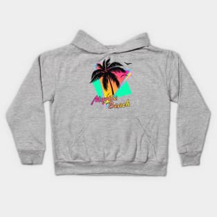 Myrtle Beach Cool 80s Sunset Kids Hoodie